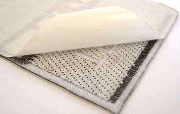 chenille patch with peel and stick sticker