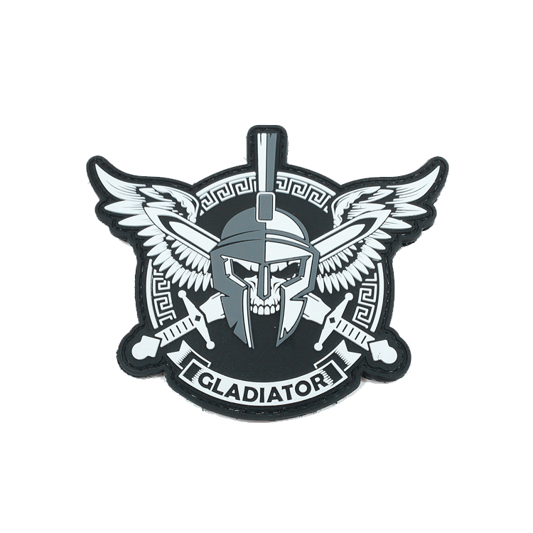 pvc morale patch pvc morale patch with skull, wings, swords and spartan helmet