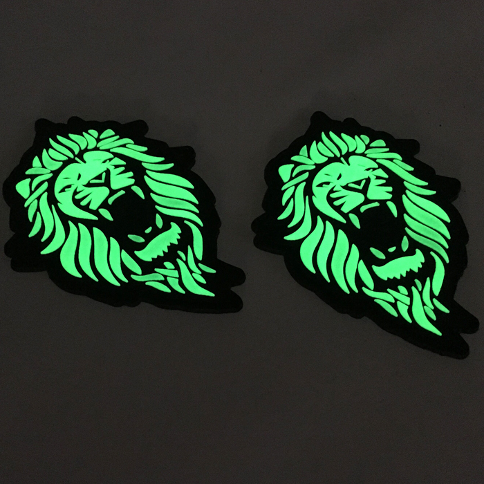 custom pvc patches with glow in the dark effect